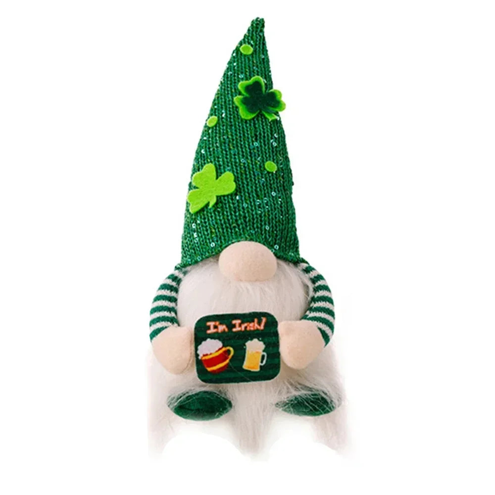 LED Light-Up Irish Gnome - St. Patrick's Day Plush Decor