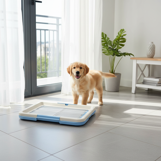 Dog Potty Training Tray Lifestyle Image
