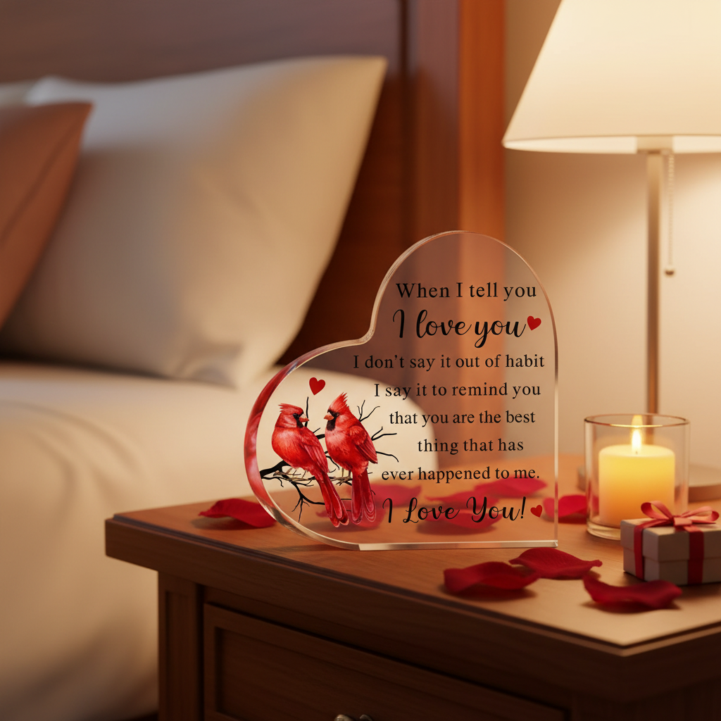 Love Acrylic Plaque in Romantic Setting
