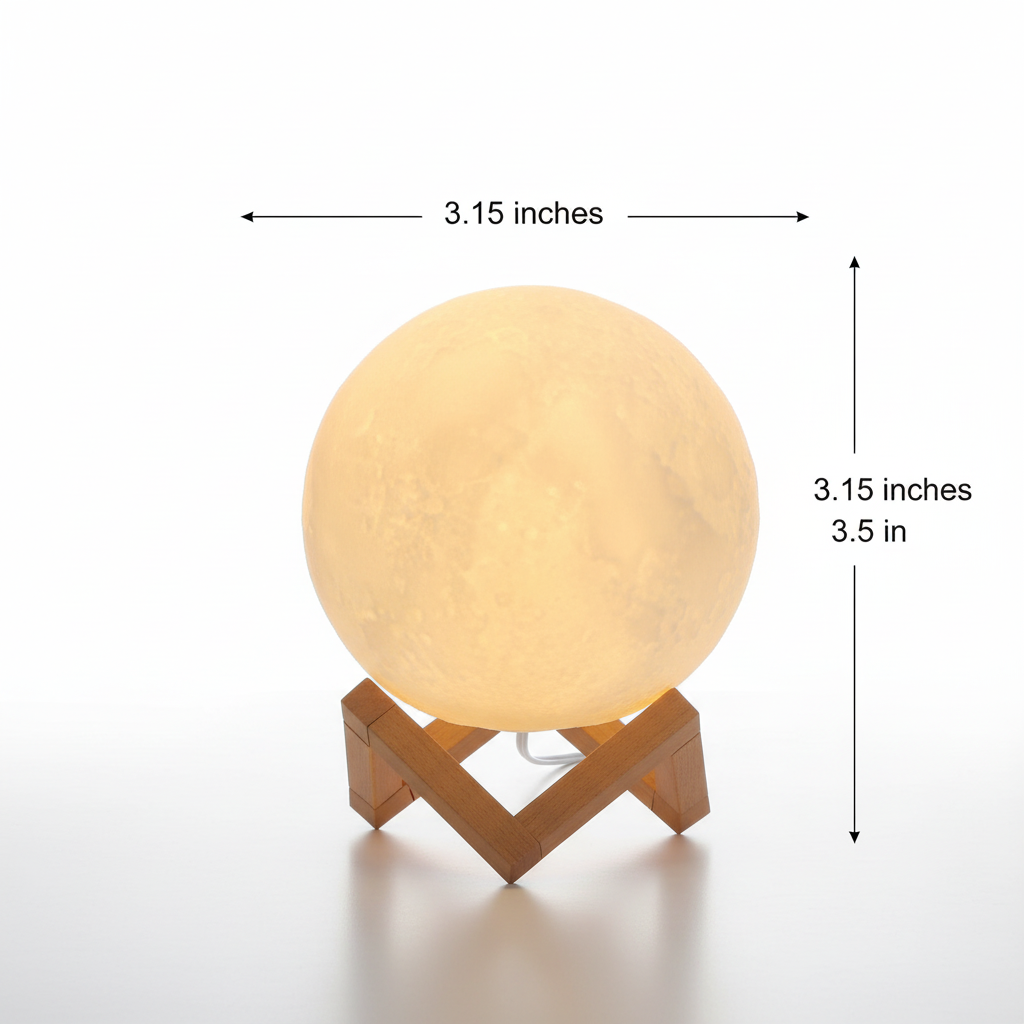 Moon Lamp with English Dimensions