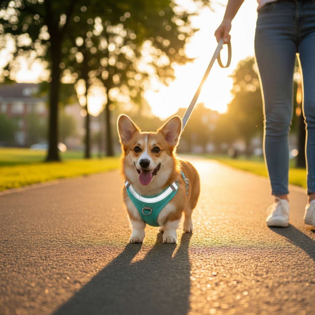 Reflective Pet Harness in Use