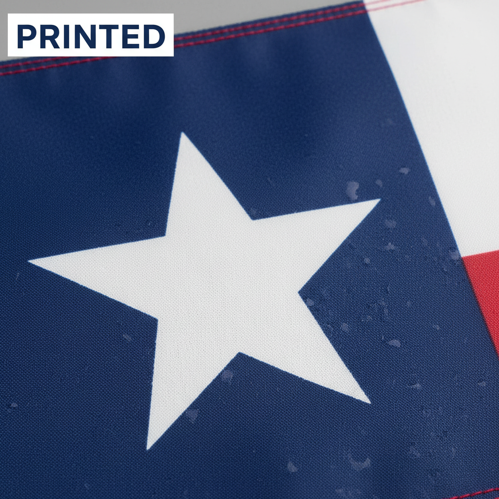 Texas Flag - PRINTED (No Stitching)